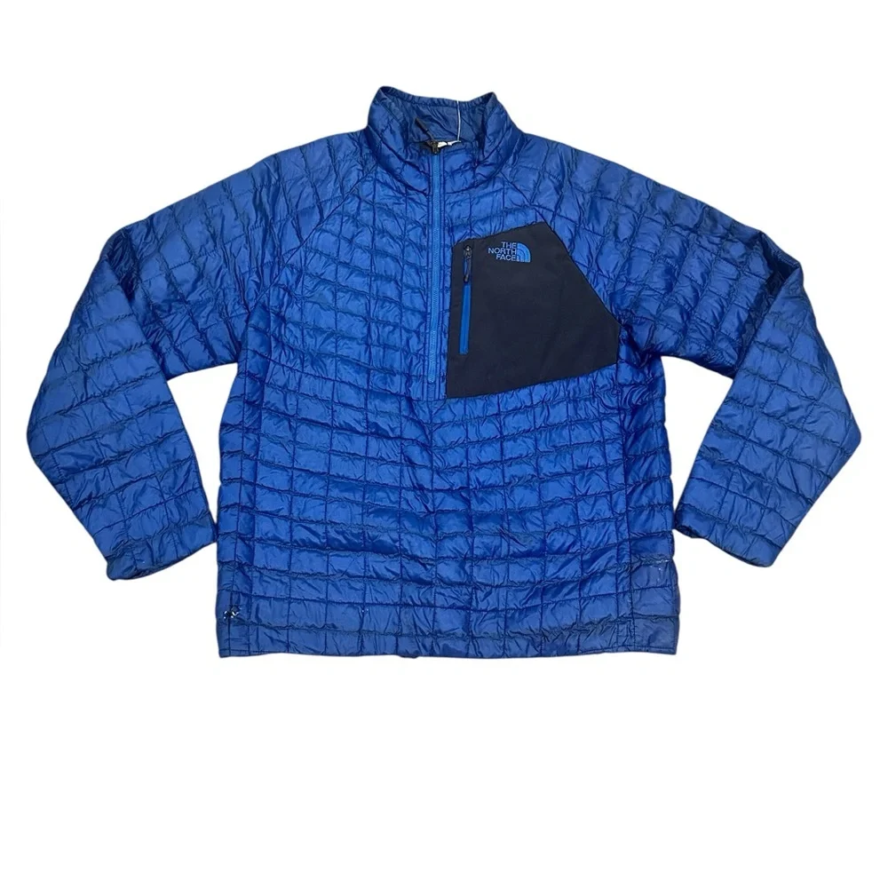 The North Face Men's Thermoball Packable Blue Black Puffer Jacket L